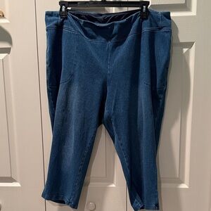 # Women with Control 2XP Capri Knit Denim Jeggings